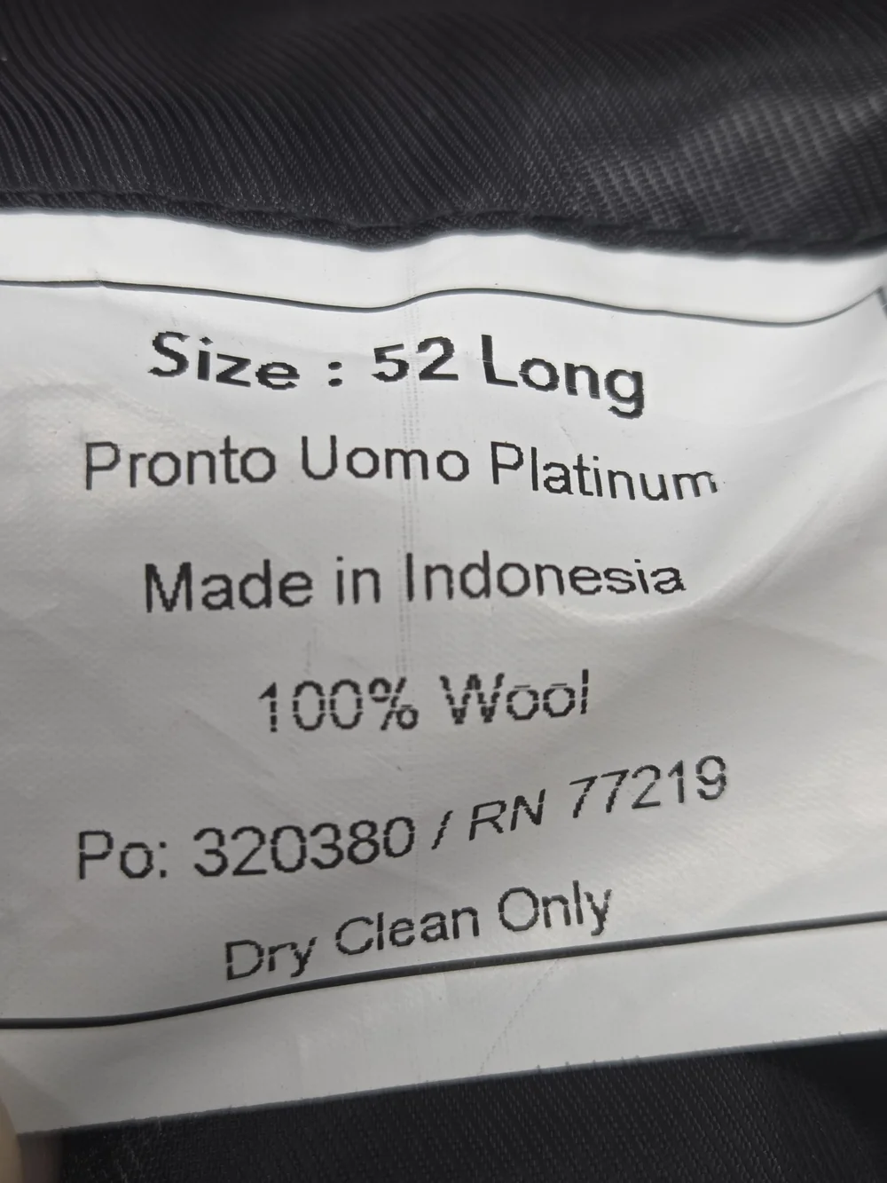 Pronto Uomo Black Mens Blazer Wool Corporate Gothic Dark Academia 52L
